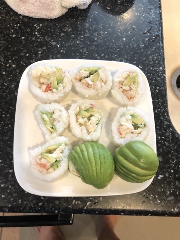 California Roll with Real Crab